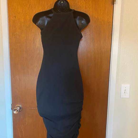 🆕 Forever Rose Couture Black Racer Back Dress with Necklace - Picture 7 of 14